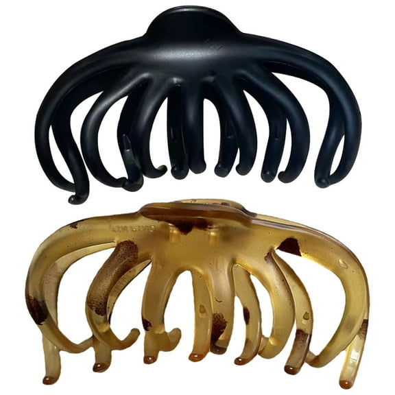 PAMINGONO 2Pcs 4.13X1.97X0.79in Plastic Resin French Hair Clips For Women Girls Various Occasions