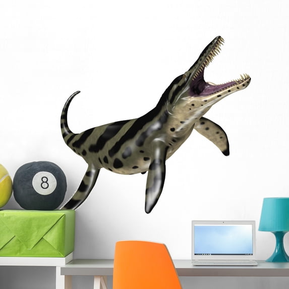 Kronosaurus White Wall Decal by Wallmonkeys Peel and Stick Graphic (36 in W x 33 in H) WM338662