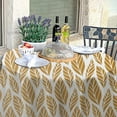 thumbnail image 4 of Coolnut 60"x60" Round Tablecloth, Yellow Leaves Modern Table Cover for Home Decoration Washable Table Cloth for Dinner Picnic, 4 of 5