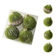 thumbnail image 2 of AYktou 4Pcs Christmas Balls Ornaments, Glittering Flocking Hanging Ball Xmas Tree Decor Set Multiple Style Hanging Pendants Christmas Baubles for Xmas Tree Holiday Party Scene Layout, Mint Green, 2 of 6