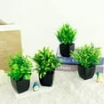 thumbnail image 4 of TETOU 4Pcs Fake Plants in Black Pot, Mini Artificial Eucalyptus Potted Plant Small Faux Grass Greenery Potted Plants for Indoor Home Office Farmhouse Bathroom Table Decoration, 4 of 7
