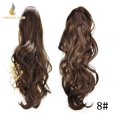 thumbnail image 2 of Jaw Claw Ponytail Thick Clip In Ponytails Hair Piece Hair Extension As Human Hair 8# Medium Chestnut Brown, 2 of 2