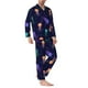 thumbnail image 2 of Balery Sea Jellyfish Pijama para Hombre de Dos Piezas con Manga Larga, Conjunto de Dormir y Descanso Suave con Bolsillos-Medium, 2 of 7