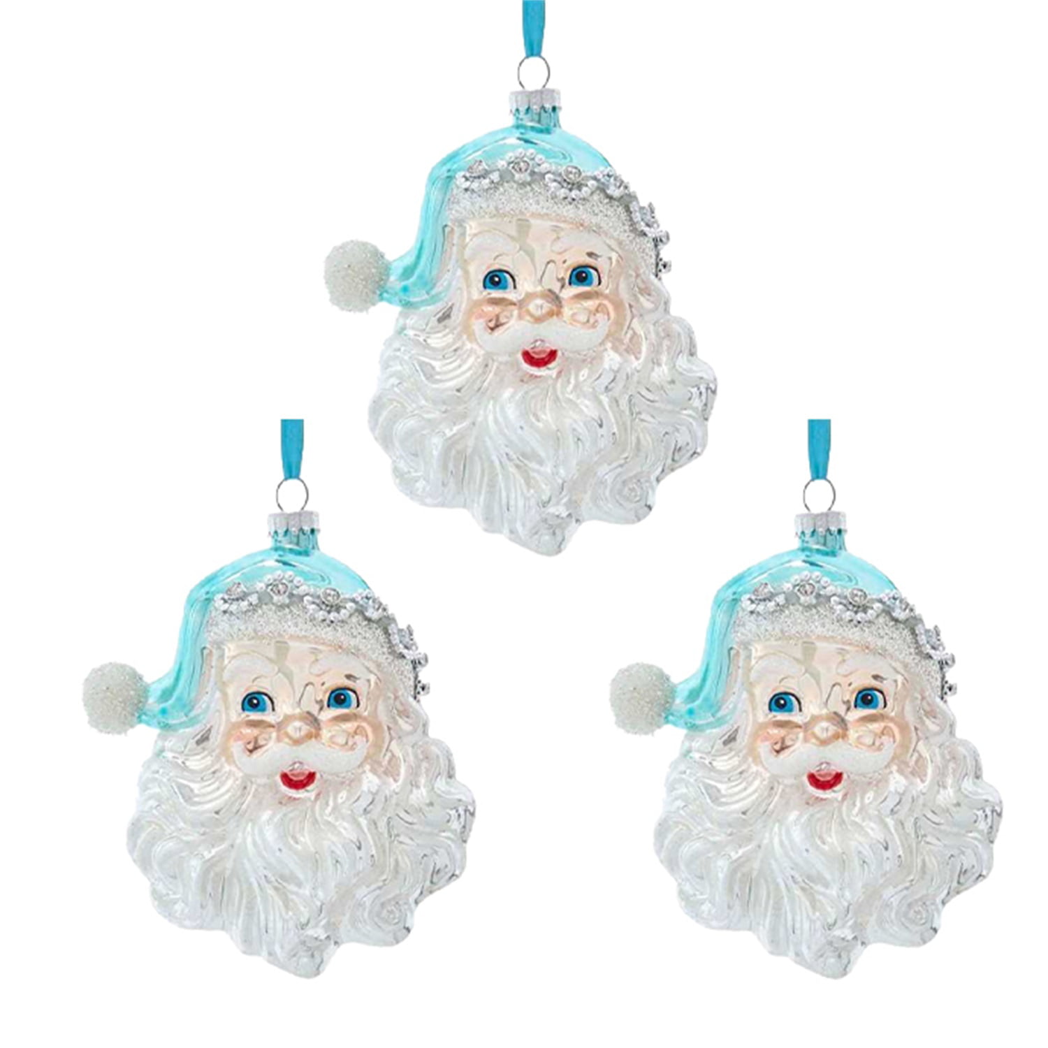Christmas Tree Ornaments 2020 Santa Wearing Hanging XMAS DIY Decor Creative Gift 