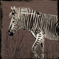 thumbnail image 2 of OnRei 15x15 Black Ornate Wood Framed with Double Matting Museum Art Print Titled - Zebra Walk Brown, 2 of 4