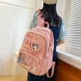 thumbnail image 4 of ZPAQI Shoulder Bag for Student Clear Pocket Bag Rucksack Versatile Nylon School Bag, 4 of 21