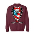 thumbnail image 1 of Awkward Styles Unisex Tuxedo American Flag Graphic Sweatshirt Tops USA Patriotic, 1 of 5