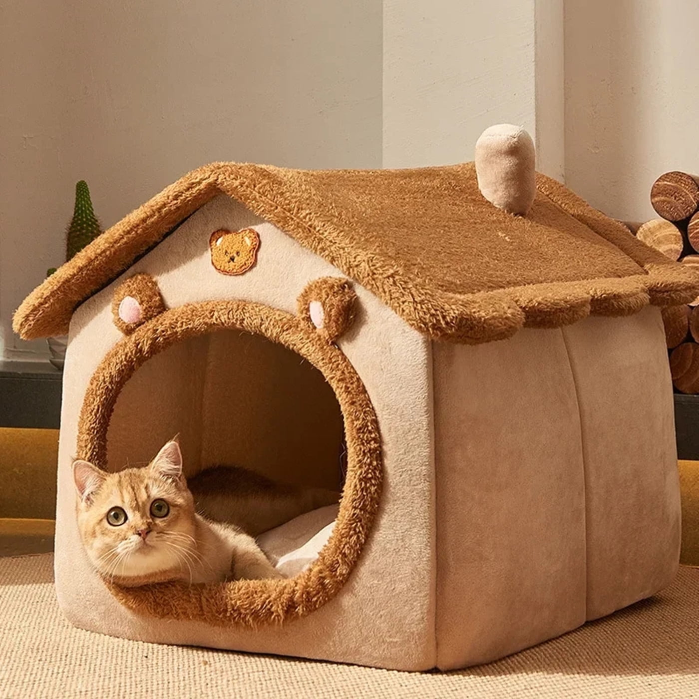 XZKING Indoor Dog House Winter Warm Dog House Insulation Detachable Washable Dog Kennel Cat Hideaway for Small and Medium-Sized Dogs and Cats