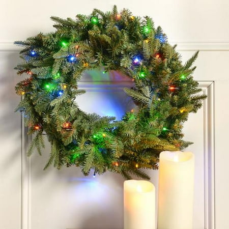 24 quot windsor fir battery operated led christmas wreath with 24 quot windsor fir battery operated led christmas wreath with