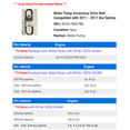thumbnail image 2 of Water Pump Accessory Drive Belt - Compatible with 2011 - 2017 Kia Optima 2012 2013 2014 2015 2016, 2 of 2