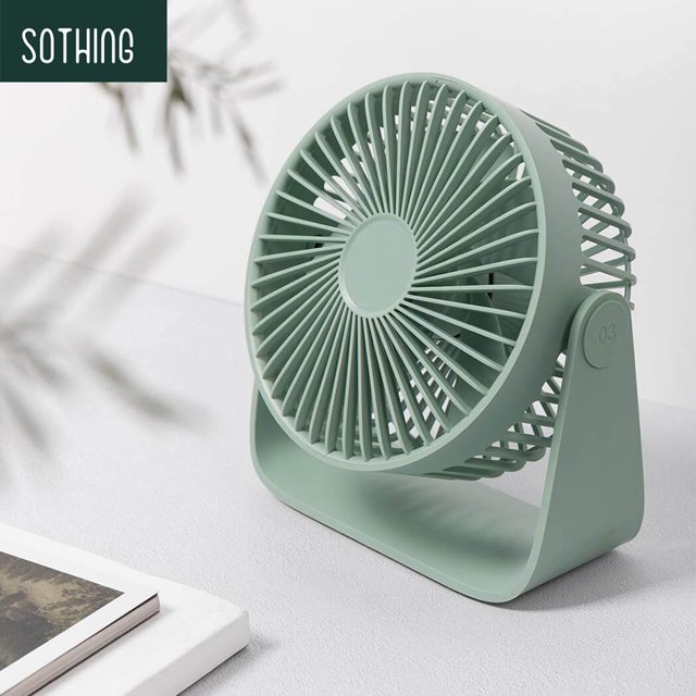 Sothing Ventilador de escritorio Ventilador USB portátil Mini difusor de aroma 360 grados Abanopi Admirador