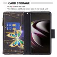 thumbnail image 2 of Samsung Galaxy S22 Ultra Wallet Case, Dteck Zipper Pocket 9 Card Slots Wallet Phone Case with Hand Strap For Samsung Galaxy S22 Ultra 6.8 inch 2022,Gold Butterfly, 2 of 5