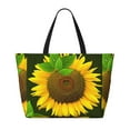 thumbnail image 2 of Xecao Sunflower for versatile beach bag for women includes zipper pockets and waterproof material, ideal for vacations and adventures., 2 of 7