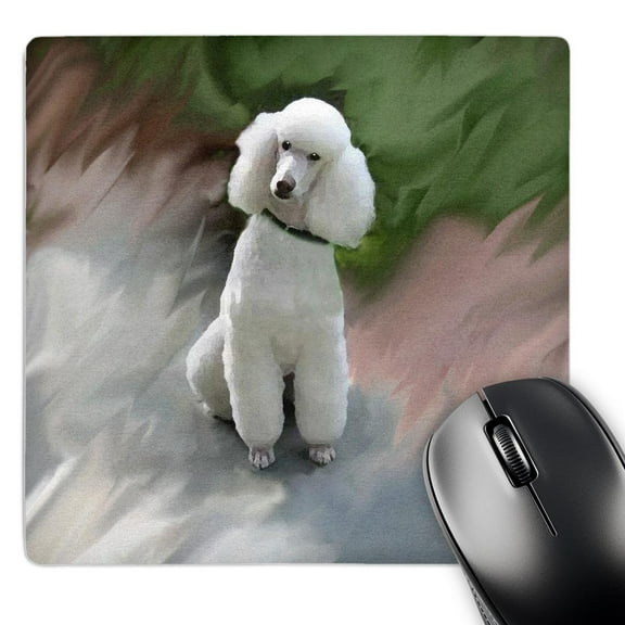 3dRose, White Poodle, MousePad