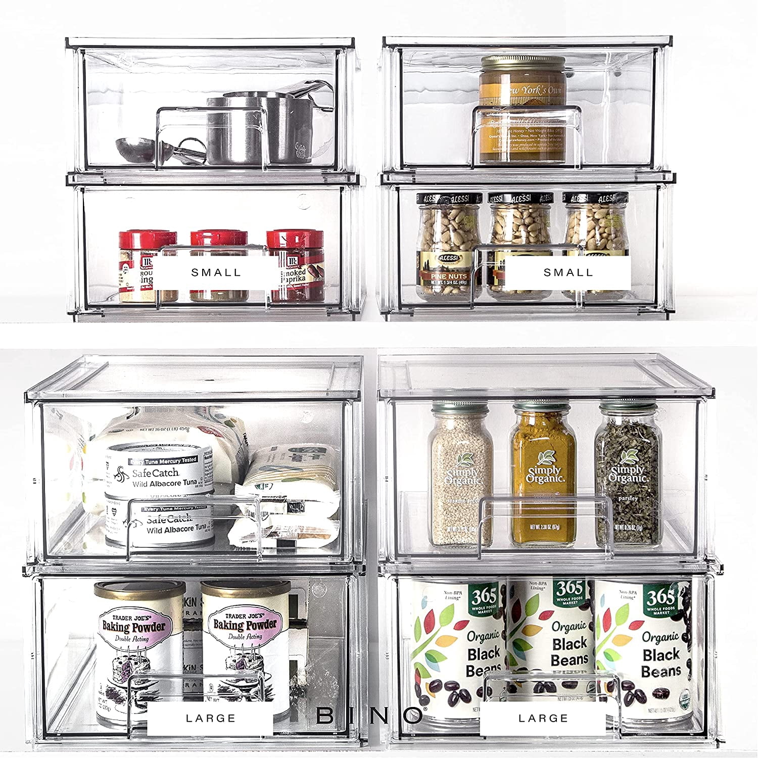 Stackable Storage Drawers, Large  - Home Organization, Bathroom Organizers, Under Sink Organizer
