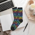 thumbnail image 6 of KLL Magical Mushrooms and Flowers Print Cool Socks Men's Women's Crew Socks Funny Crazy Novelty Stockings, 6 of 7