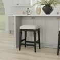 thumbnail image 2 of Hillsdale Furniture Arabella Wood Backless Counter Height Stool, Black Wire Brush, 2 of 12