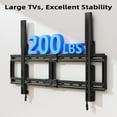 thumbnail image 4 of Fixed TV Wall Mount for Most 42"-100" Flat Curved TVs- 0.86'' Ultra Slim, Low Profile TV Mount Fits 8"-32" Studs, Heavy Duty Bracket Mounts for Large TVs, Max VESA 800X600mm, Up to 200lbs, 4 of 6