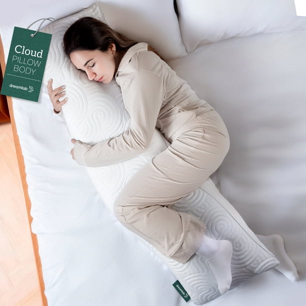 Almohada Dreamlab Cloud Pillow Altura Ajustable con Memory Foam y Microfibras Firmeza Media Hipoalergénica Tamaño Body