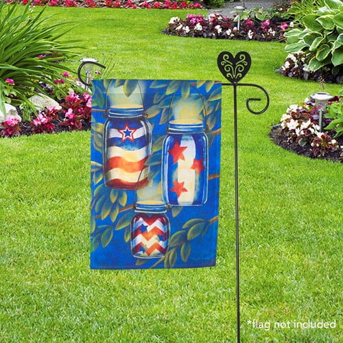 Briarwood Lane Wrought Iron Heart Garden Flag Stand Holder