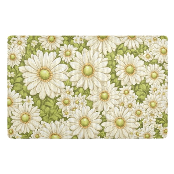 Charming Daisy Flower Floor Door Mat Outdoor Indoor for Home Entrance Welcome Mats 32"x20"