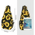 thumbnail image 6 of Unisex Lightweight Adjustable Strap Sling Bag, Sunflower, 6 of 7