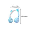 thumbnail image 3 of Cat Ear Headphones for Kids & Adults, Wireless Bluetooth Cat Headphones Gaming Headset, Lightweight Portable Over Ear Headphones for Laptop/PC/Smartphone, 3 of 9