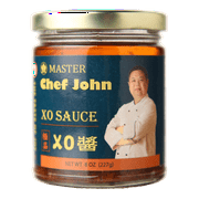 Master Chef John XO Sauce, Loaded with Umami Flavors of Dried Scallop, Dried Shrimp & Ham, All Natural Umami XO Sauce, No Flavor Enhancers, Excellent Addition to Any Dish, 8 oz, Made in Canada.