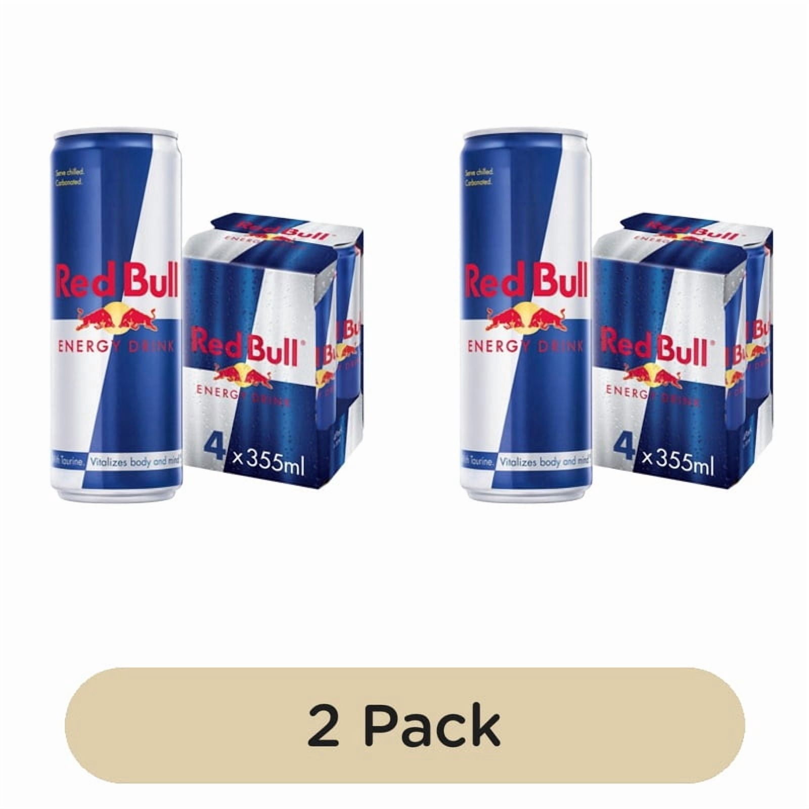 Red Bull Energy Drink 4 x 355ml, British Import (Pack of 2)