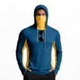 thumbnail image 2 of Garbnen Ice Silk Hooded Sun Shirts for Men UPF 50+ Sun Protection Quick Dry Rash Guard for Men Long Sleeve with Face Mask Cooling Summer Athletic Men's Fishing Shirt with Thumb Holes, 2 of 5