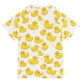 thumbnail image 6 of FORMRS Boys Rash Guard Short Sleeves Swim Shirt Quick Dry UPF 50+ Sun Protection, Sizes 3-12T, Yellow Rubber Ducks, 6 of 6
