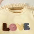 thumbnail image 5 of LUOGENLI Little Girl Outfits Size 6/7 4th of July Toddler Boys Girls Long Sleeve Letter Embroider T Shirt Pullover Tops Pants Outfits Girls Summer Outfits Size 7/8 Athletic 0-6 Months, 5 of 6