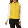 thumbnail image 6 of Allegra K Women's Stand Collar Lightweight Gilet Quilted Zip Vest, 6 of 8