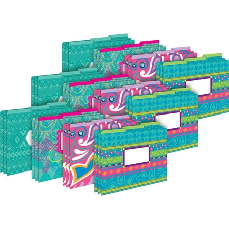 UPC: 0704068039353 | Barker Creek Bohemian Letter-Size File Folders • Multi-Design Set — 36/Set