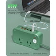thumbnail image 3 of Protector contra sobretensiones Power Strip KWRNVO 7 en 1 de 65 W con puertos USB, 3 of 7