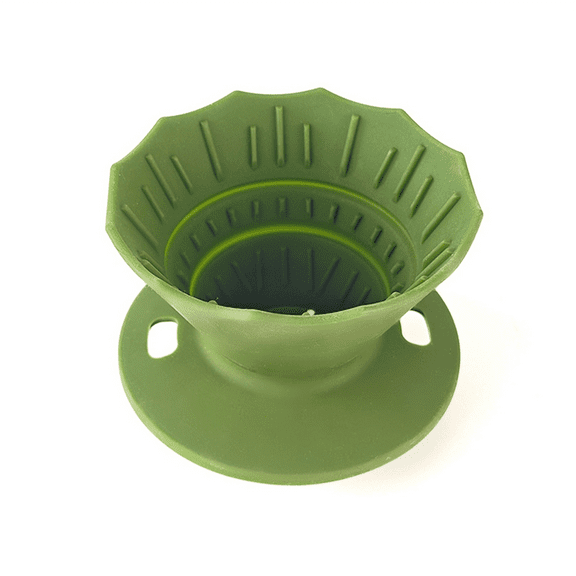 Pour over Coffee Dripper Filter Silicone Camping Coffee Filter for Travel Camping Office Home Coffee Accessories Green,1 x Pour Over Coffee Dripper,Green