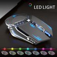 thumbnail image 2 of T12 Rechargeable Wireless Gaming Mouse, 2.4G Optical Silent Wireless Computer Mouse with Interchangeable LED Light Compatible with PC Laptop, 7 Button, 2 of 4