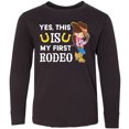 thumbnail image 3 of Inktastic Yes, this IS my First Rodeo- cowgirl in hat and boots Long Sleeve Youth T-Shirt, 3 of 5