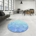 thumbnail image 4 of Ahgly Company Machine Washable Indoor Rectangle Transitional Crystal Blue Area Rugs, 2' x 4', 4 of 7