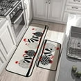 thumbnail image 4 of Rooster Farmhouse Kitchen Rugs Set 2 Piece Colorful Summer Decorative Rug for Kitchen Low-Profile Floor Mats Decorations for Home Kitchen (17"x48"+17"x30" Grey Rugs), 4 of 6
