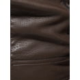 thumbnail image 3 of Warm Fleece PU Jacket, Men's Casual Zipper Pockets Stand Collor Faux Leather Jacket For Fall Winter, 3 of 5