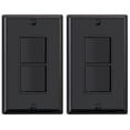 thumbnail image 1 of Double Rocker Light Switch, Two Single Pole Electrical Paddle Switch, 15a, 125v, In-wall On/off Switch, Self-grounding, Wall Plate Is Included, Ul Lis, 1 of 5