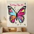 thumbnail image 4 of White Butterfly Gift For Friends Couples Encouragement Fleece Blanket Sofa Bed Travel Camping Polyester Throw Shipped From USA Soft Warm Comfortable Flannel Blanket Ideal For Family Friends Gift, 4 of 9