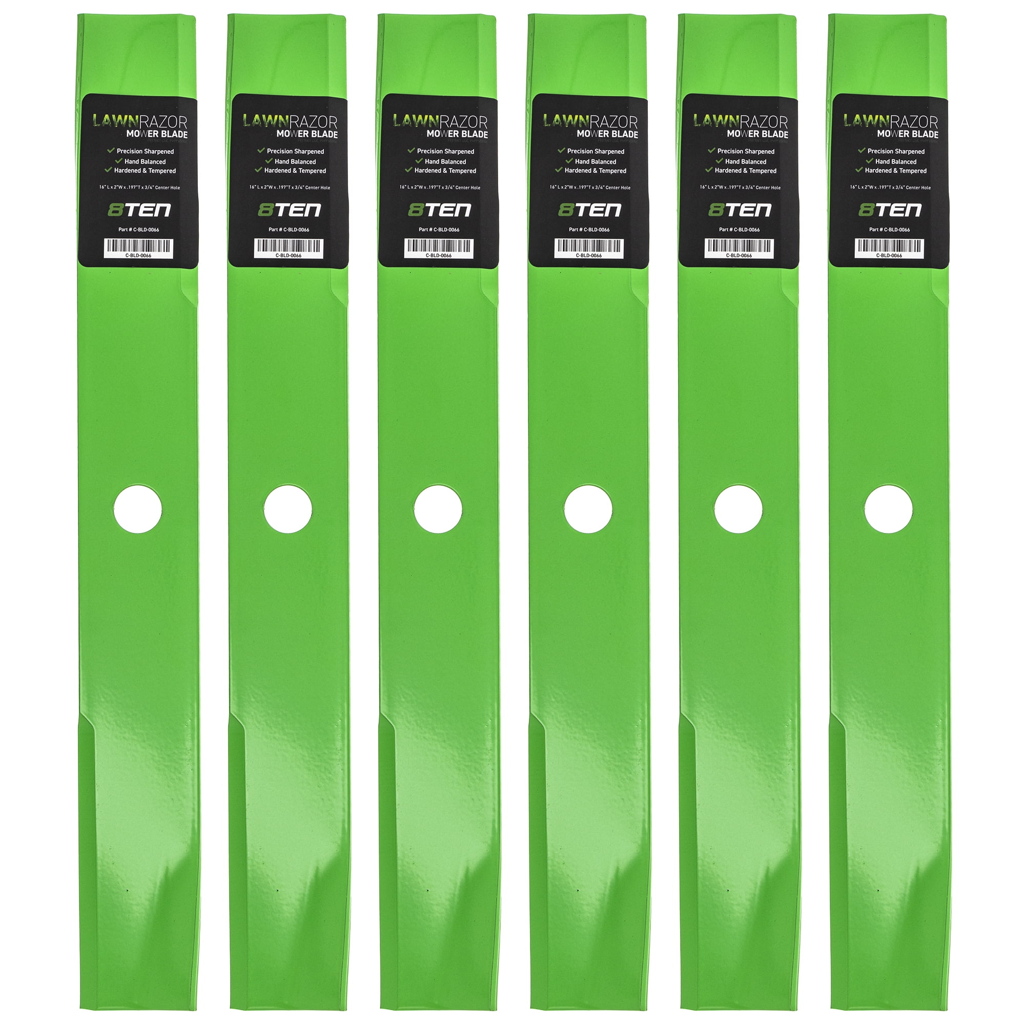 LawnRAZOR Medium Lift Blade for Toro 48 inch Z480 106637 6 Pack 810