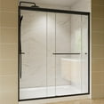 thumbnail image 2 of Glide 50-54 in. W x 70 in. H Sliding Glass Shower Doors Frame in Black,Clear Tempered Glass, 2 of 22