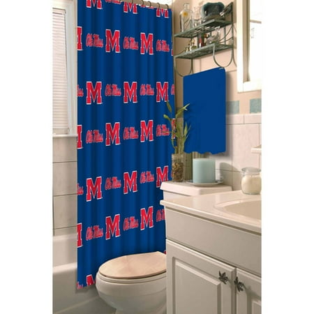 Old Miss University - NCAA Ole Miss Shower Curtain, 1 Each