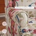 thumbnail image 5 of Erinnyees Floral Accent Chair, High Back Upholstered Armchair with Solid Legs, Leisure Single Sofa Chair for Living Room, Bedroom, Home Office, 5 of 9