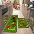thumbnail image 2 of Nrnio Christmas Kitchen Rug and Mat Set, Non-Slip & Machine Washable Kitchen Mat, Cushioned Buffalo Check Rug for Winter Christmas Kitchen Decor (Green), 2 of 7