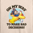 thumbnail image 3 of Instant Message - Flying Away - On My Way to Make Bad Decisions - Women's Lightweight French Terry Long Sleeve Shirt, 3 of 6