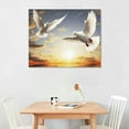 thumbnail image 2 of COMIO  Canvas Wall Art Wall Decor Abstract Two White Doves Painting Modern Wall Art Bird Picture Artwork for Walls for Bedroom Living Room Bathroom Decoration, 2 of 4